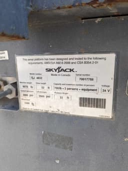 Electric Scissor Lift - 2014 Skyjack SJ4632  Electric Scissor Lift - 2014 Skyjack SJ4632